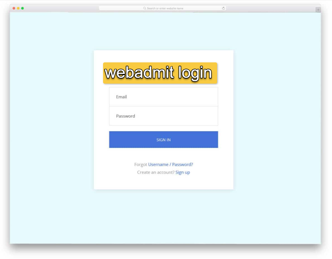 webadmit login
