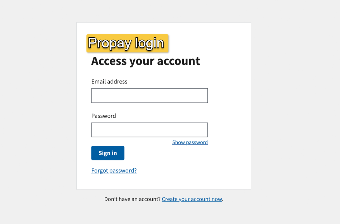 Propay login